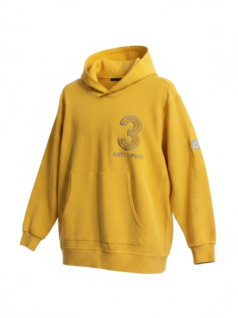 Adidas Anti 3-Putt Hoodie Adicross Golf Mustard Yellow HZ3235 Mens Size Large